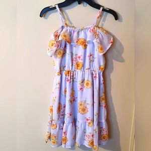 Girls Lavender with Flowers dress. Size 7/8